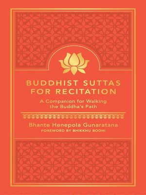 cover image of Buddhist Suttas for Recitation: a Companion for Walking the Buddha's Path